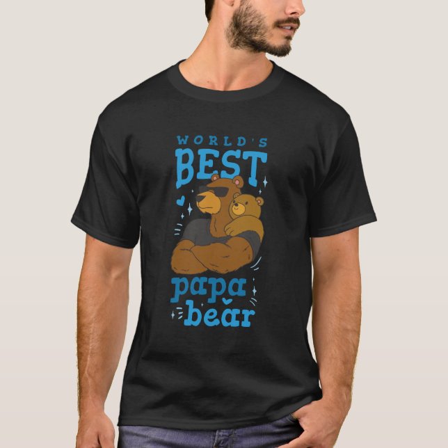 T-shirt Worlds Best Papa Bear (Devant)