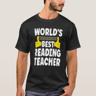 T-shirt World's Best Reading Teacher  Job Title Reading Te