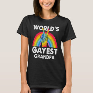 T-shirt Worlds Gayest Grandpa Proud Papa Pride Month Rainb