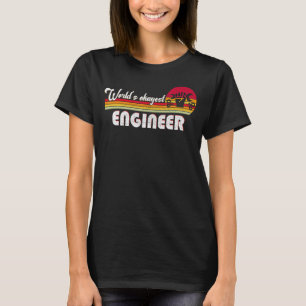 T-shirt Worlds Okayest Engineer, Funny Engineering Retro V
