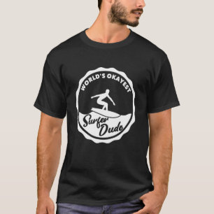 T-shirt Worlds Okayest Surfer Dude Retro Surfing 2