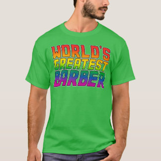 T-shirt Worldx27s meilleur barbier gay pride Lgbt