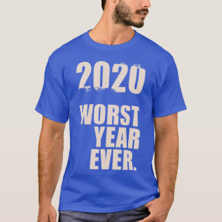 T-shirt Worst year ever 70s blue family