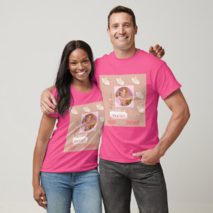 T-shirt Wow Baby shower couleur rose Accueillant bébé