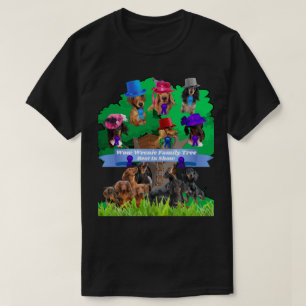 T-shirt Wow Weenie Family Tree Black Tee - shirt Hommes/Fe