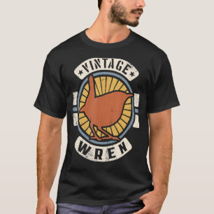 T-shirt Wren Bird Vintage Classic Retro 60s les années 70