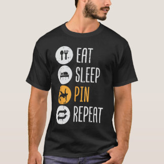 T-shirt Wrestling Eat Sleep Pin Repeat Funny Wrestler Wome