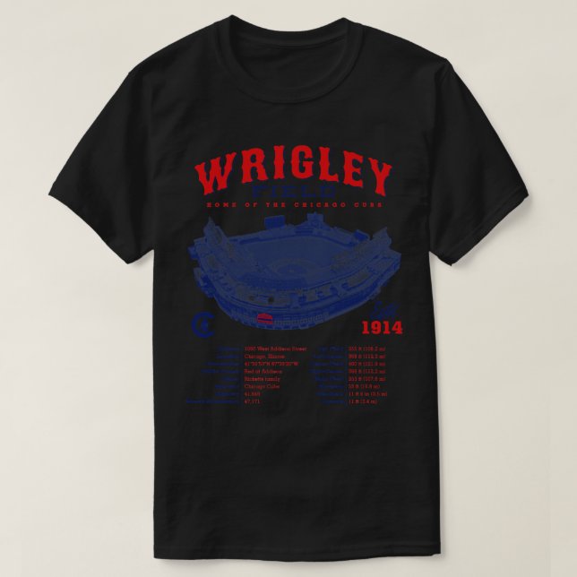T-shirt Wrigley Field (Design devant)
