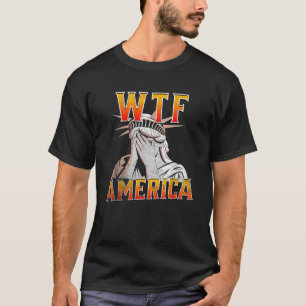 T-shirt WTF America Anti Trump Retro