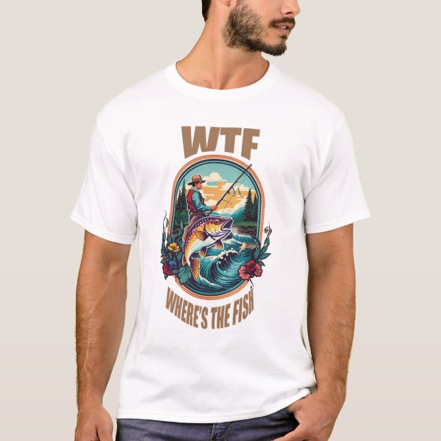 T-shirt wtf où est le poisson (Devant)