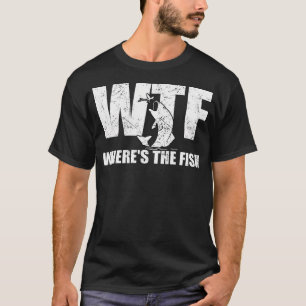 T-shirt Wtf Où Est Le Poisson Hommes Drôle De Pêche Cadeau