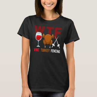 T-shirt WTF Vin Turquie Famille Vin Thanksgiving Day