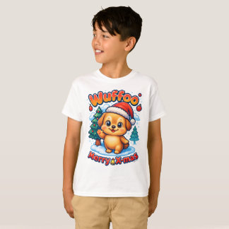 T-shirt Wuffoo Roony Merry X-mas Kawaii 3D Holiday