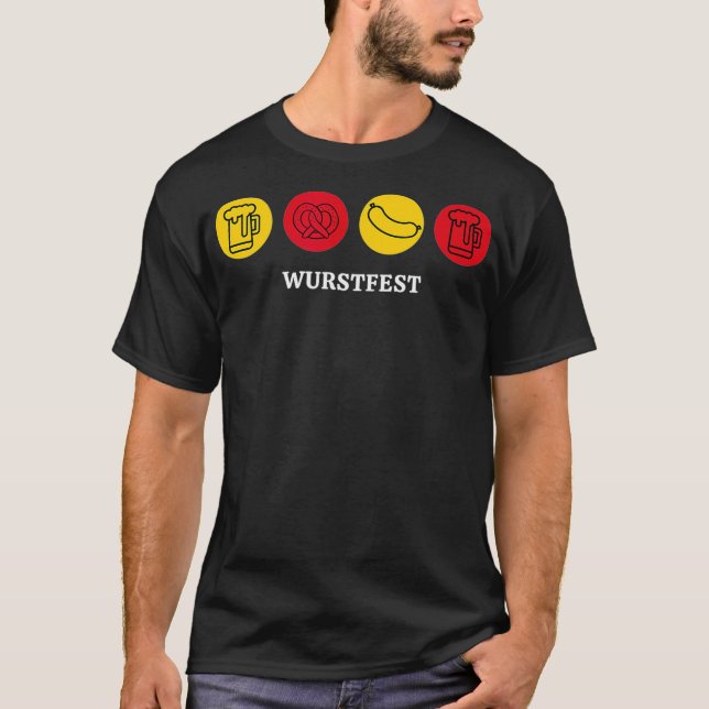 T-shirt Wurstfest TEE Oktoberfest octobre (Devant)
