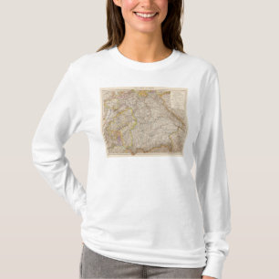 T-shirt Wurttemberg, carte d'atlas de Bavière de