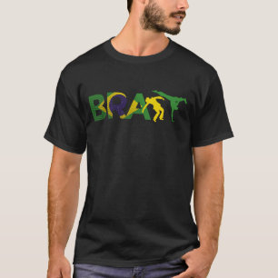 T-shirt Wushu Classique Karaté Ju-Jutsu Kung-Fu Drapeau Br