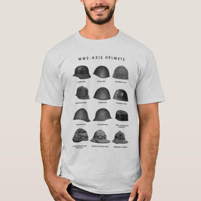 T-shirt WW2 - Axis Helmets  (Devant)