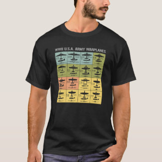 T-shirt WW2 USA Amy War Planes
