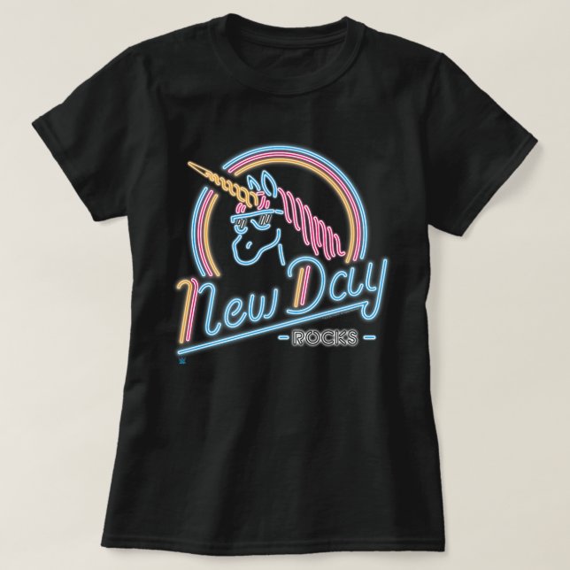 T-shirt WWE New Day Neon Unicorn 837 (Design devant)