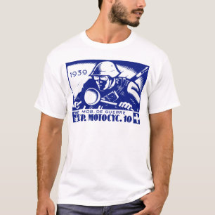 T-shirt WWII Swiss Motorcycle Company, bleue
