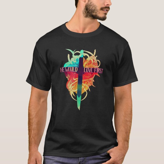 T-shirt WWJD Il Aimerait La Première (Devant)