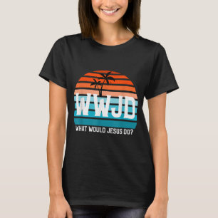 T-shirt WWJD vintage Que ferait Jésus de la foi chrétienne