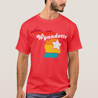 T-shirt Wyandotte Michigan Vintage Souvenir en détresse 2