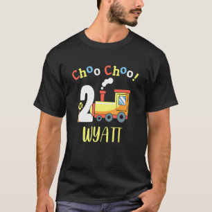 T-shirt Wyatt Choo Choo Deux Train 2e Anniversaire à 2 ans