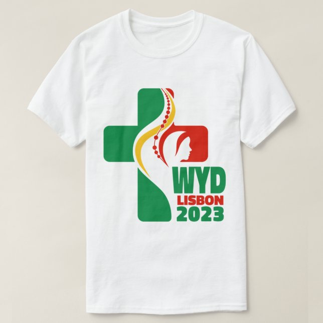 T-shirt WYD World Youth Day Lisbonne 2023 logo officiel (Design devant)