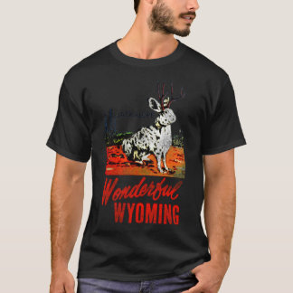 T-shirt Wyoming Jackalope Vintage voyage Decal Classic T-S