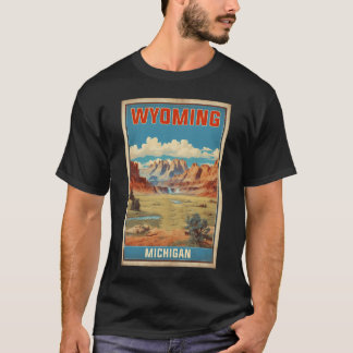 T-shirt Wyoming Michigan États-Unis Tourisme Vintage voyag