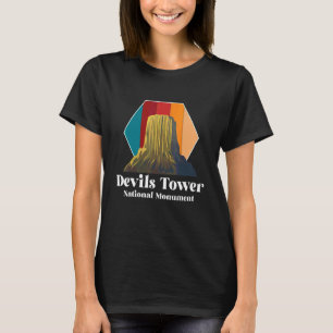 T-shirt Wyoming Rétro Monument National de Devils Tower So