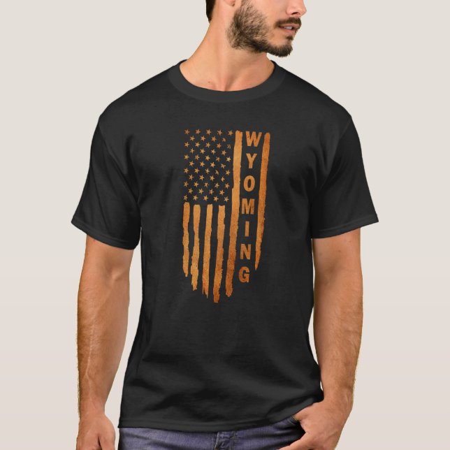 T-shirt Wyoming Rustic Right To Bear Arms Deuxième Amendem (Devant)
