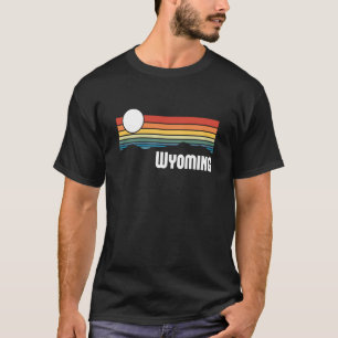 T-shirt Wyoming Vintage Sunset 80s Retro Summer State USA