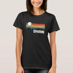 T-shirt Wyoming Vintage Sunset 80s Retro Summer State USA