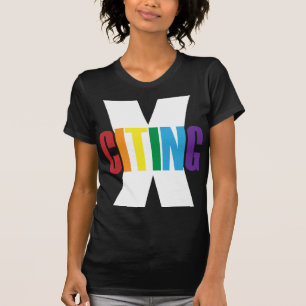 T-shirt X Citation Excitant Rainbow White Lettres original