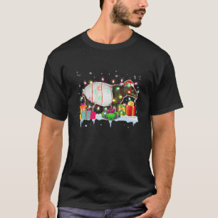 T-shirt X-Mas Tapir Lumières de Noël Drôle animal sauvage 
