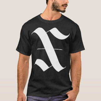 T-shirt X monogramme gothique