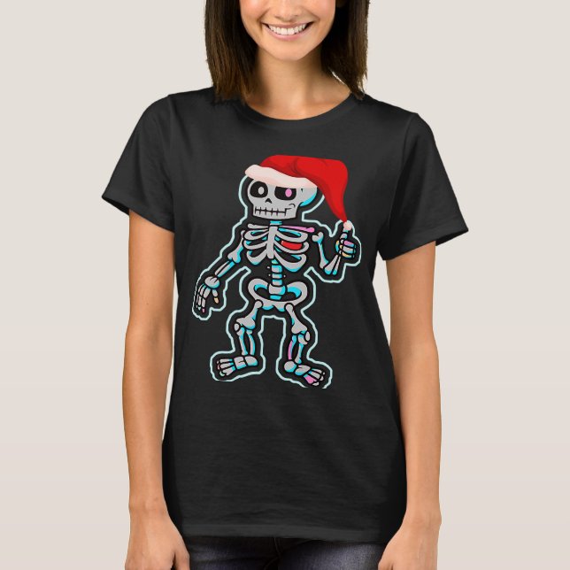 T-shirt X Ray Gingerbread Man Skeleton Nurse Tech Merry Ch (Devant)
