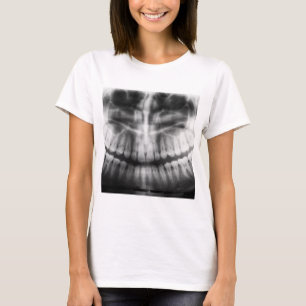 T-shirt X-Ray Teeth Bouche sourire noir et blanc