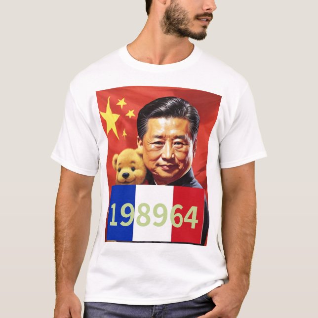 T-SHIRT XIJINPING WINNIE POOH CHINE CCP 198964 FRANCE DRAP (Devant)