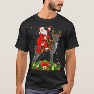 T-shirt Xmas Correspondant Drôle Père Noël équitation Ital