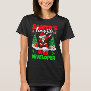 T-shirt Xmas Dabbing Père Noël Favori Web Developer Christ