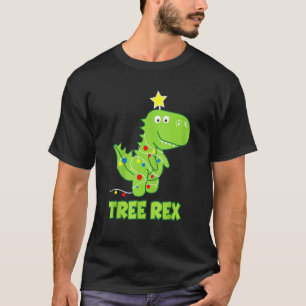 T-shirt Xmas Dinosaur Tree Rex Pajamas For Toddler Boys 1