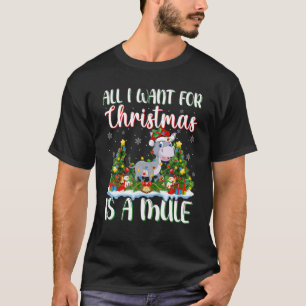 T-shirt Xmas Lighting Père Noël Tout Ce Que Je Veux Pour N