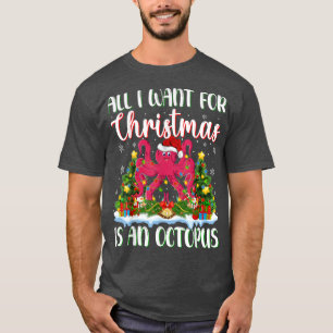 T-shirt Xmas Lighting Père Noël Tout Ce Que Je Veux Pour N