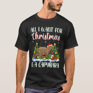 T-shirt Xmas Lighting Père Noël Tout Ce Que Je Veux Pour N