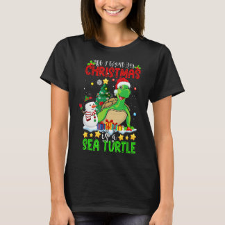 T-shirt Xmas Lighting Père Noël Tout Ce Que Je Veux Pour N