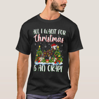 T-shirt Xmas Lighting Père Noël Tout Ce Que Je Veux Pour N