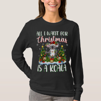 T-shirt Xmas Lighting Père Noël Tout Ce Que Je Veux Pour N
